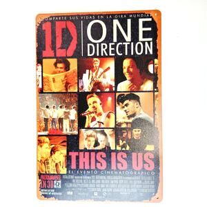 One Direction This Is Us Tin Sign 12×8 Concert Movie Art Metal Wall Decor